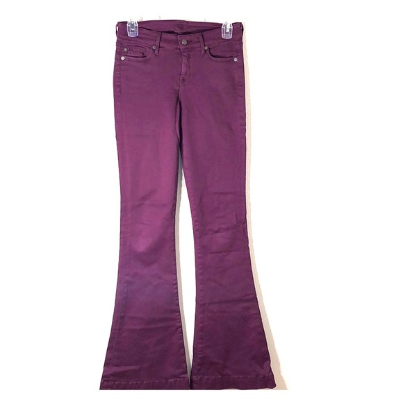 purple flare jeans